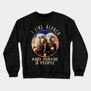 Alpaca Admiration Stylish Tee Celebrating the Charm of Andean Alpacas Crewneck Sweatshirt